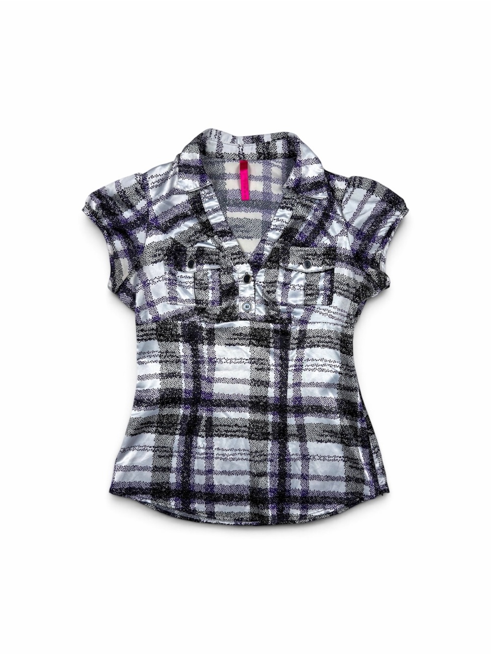 Y2K HeartSoul Preppy Satin Blouse